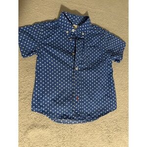Crewcuts Blue Star Print Kids Button Down Shirt